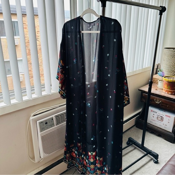 Kendall & Kylie Floral Cover Up Kimono Bikini Long Tops Beachwear - Picture 8 of 8